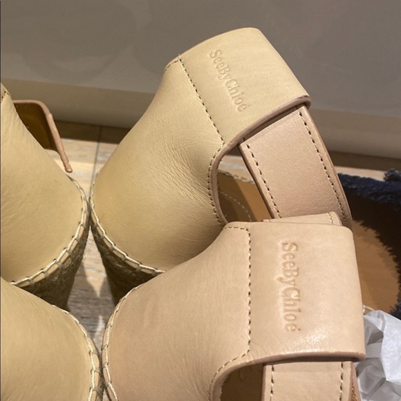 See by Chloe Glyn Leather & Canvas Platform Sandal - Picture 14 of 15